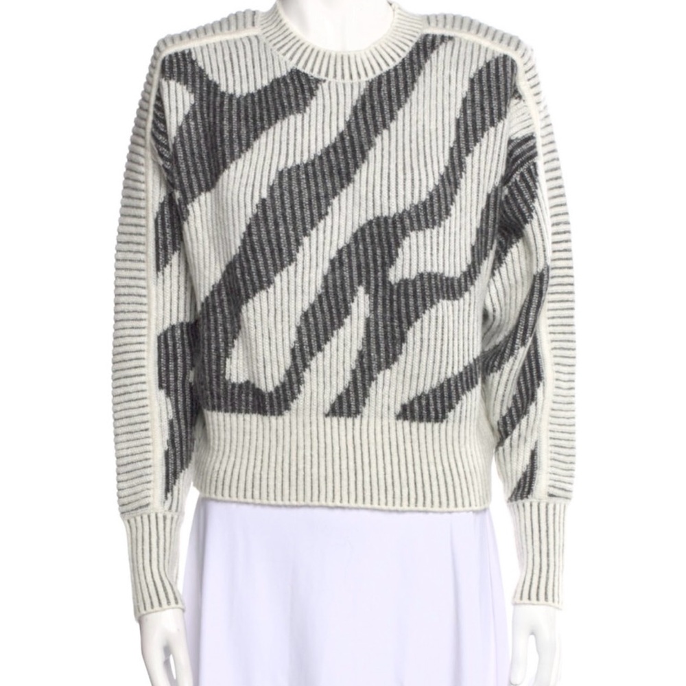 IRO Striped Gray/Green Sweater